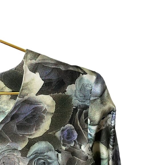 Emma Cook Rose Print Silk Blend Tunic Top Size 8 - Picture 2 of 7